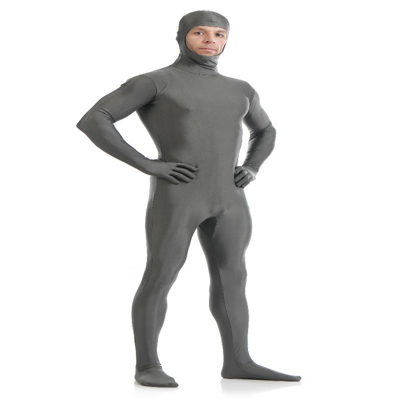 Wholesale Unisex Face Open Skin Tight Spandex Bodysuit Back Zipper Costume