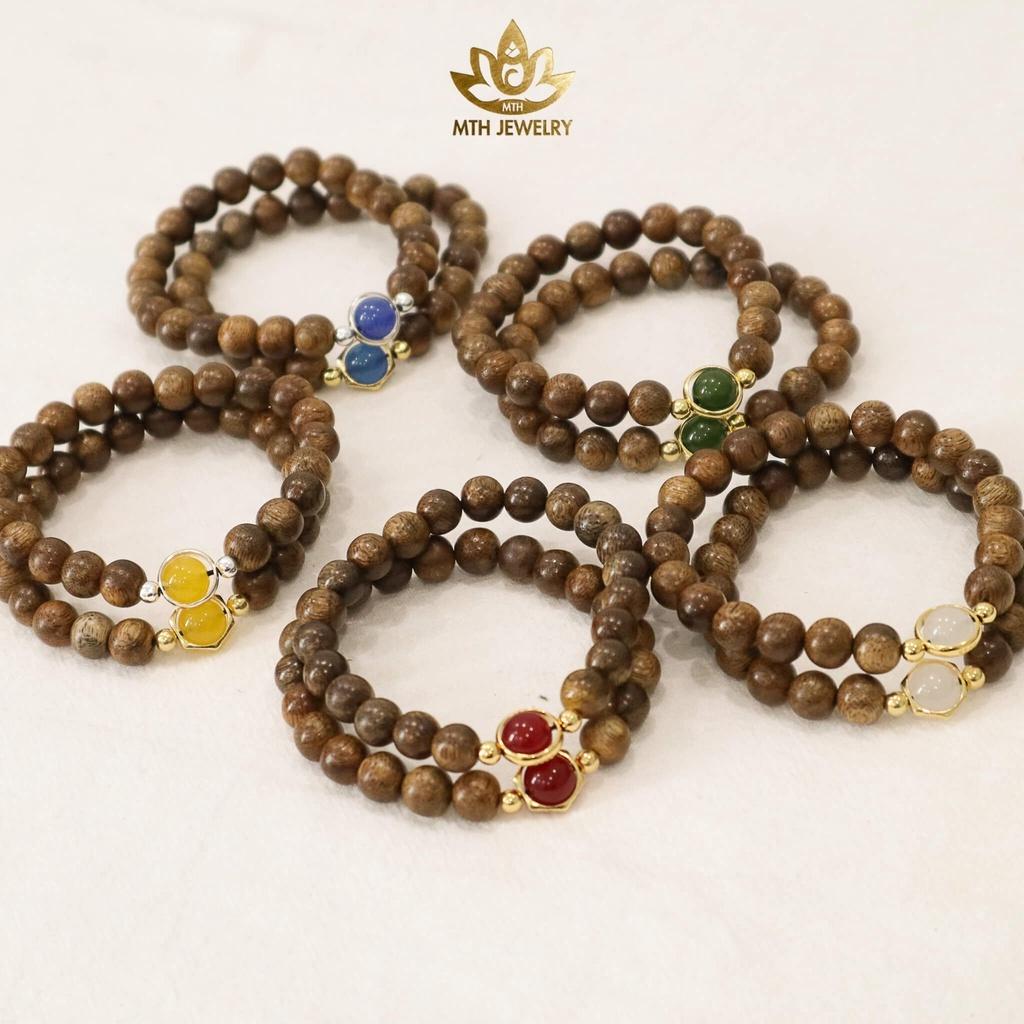Vòng Trầm Hương Tròn Đơn KIM BẢO Trợ Mệnh Size 6/7/8/10mm - Đá Phong Thủy - May Mắn & Tài Lộc