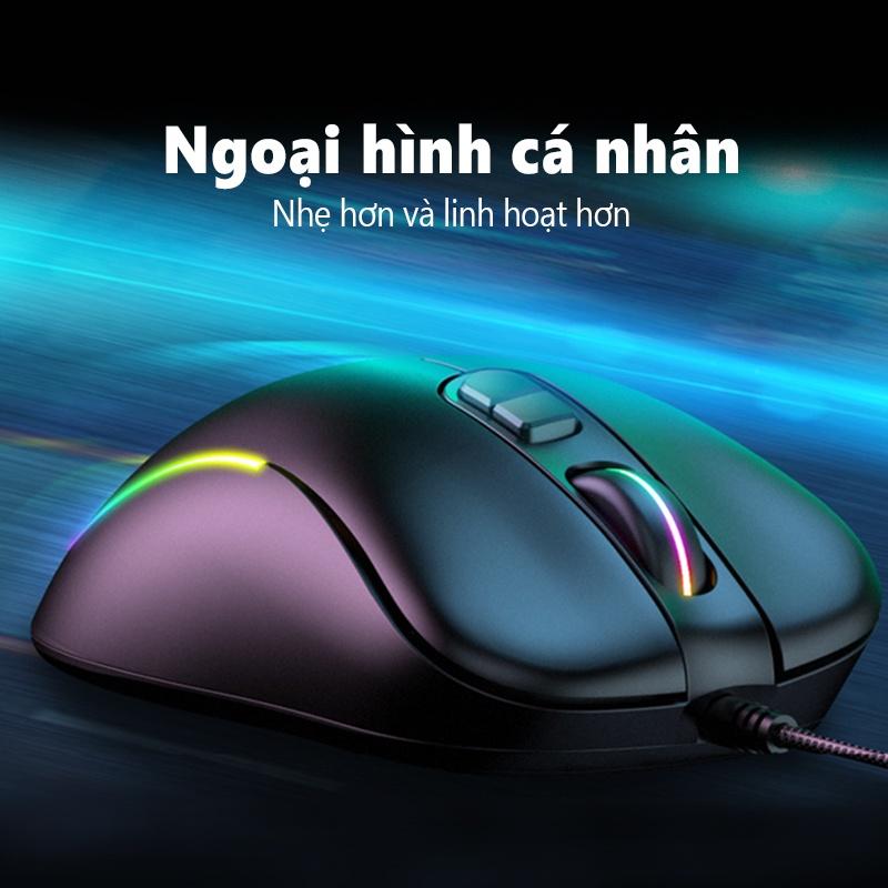 Chuột chơi game có dây ONIKUMA CW907 màu đen với đèn RGB [Hàng chính hãng]