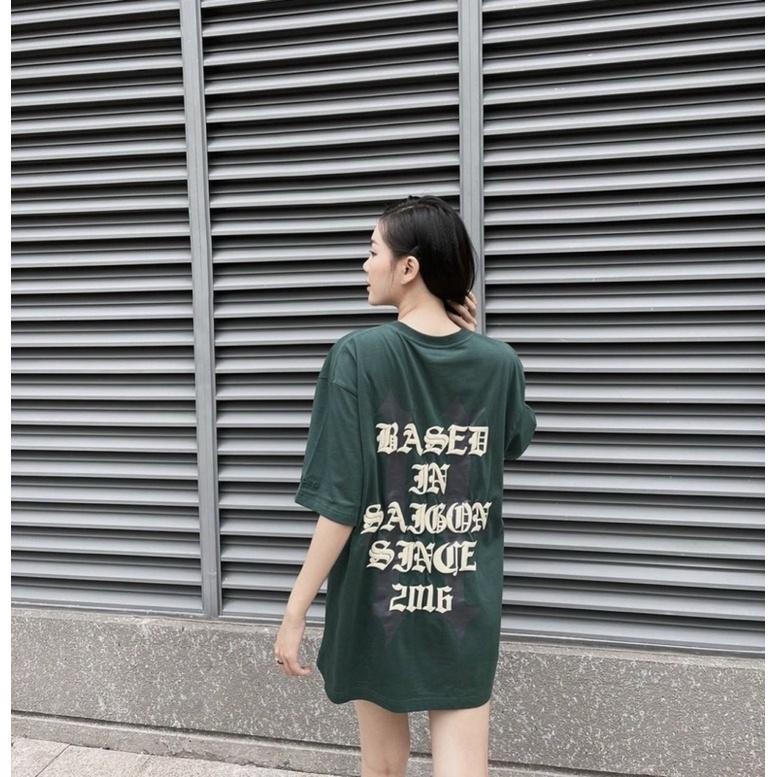 Áo Thun Tay Lỡ Unisex HADES H màu XANH/ĐEN /Nam nữ unisex/ Áo phông cổ tròn form rộng Jaystoree