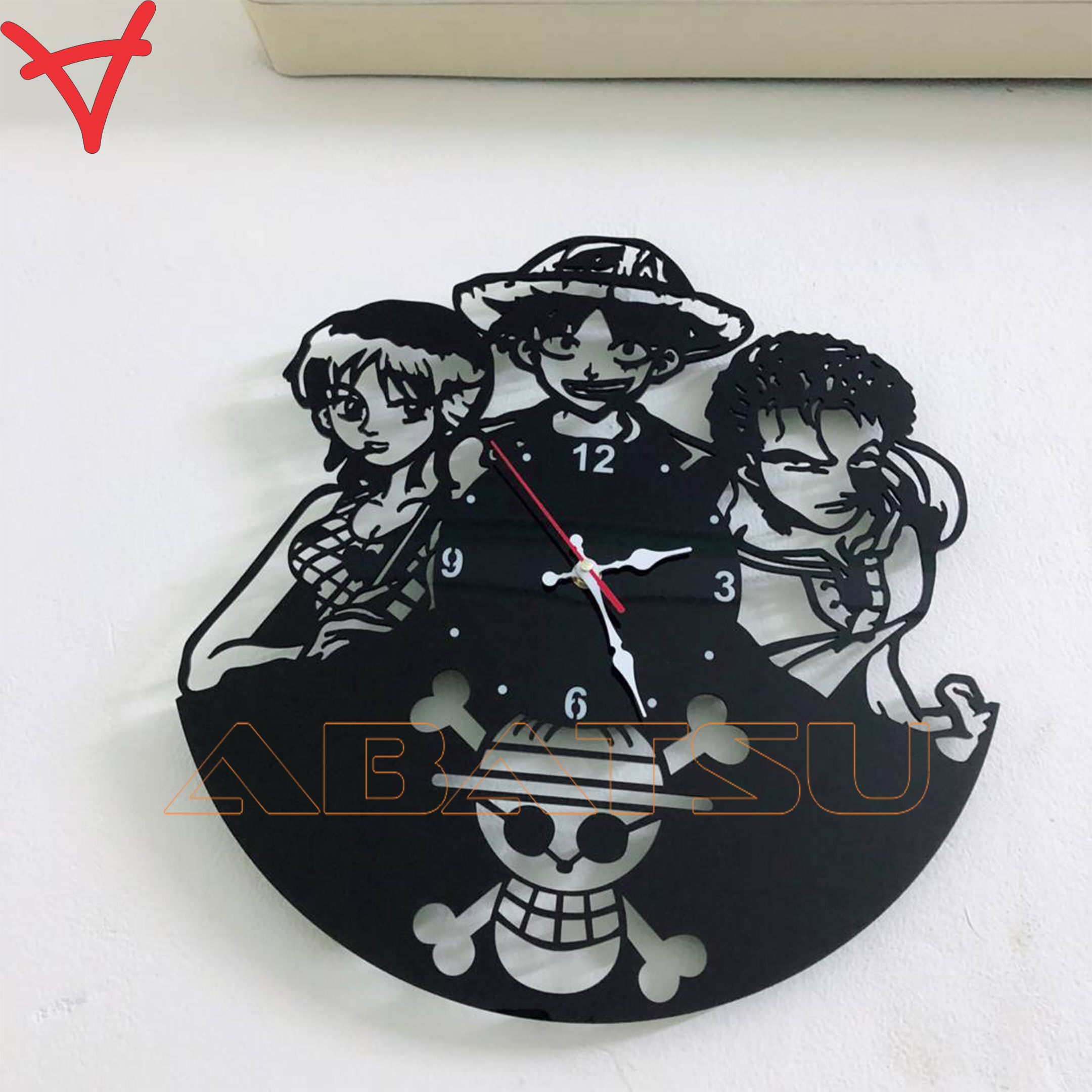 Đồng Hồ Treo Tường Abatsu Trang Trí One Piece – Biểu Tượng Hoàn Hảo Dành Cho Fan Mũ Rơm!