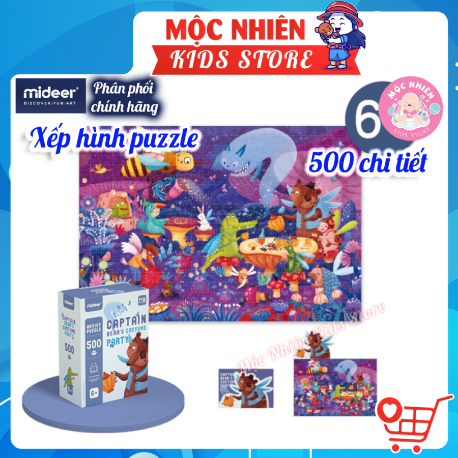 Bộ tranh xếp hình, ghép hình Mideer 500 mảnh - Lễ hội hóa trang (Puzzle)