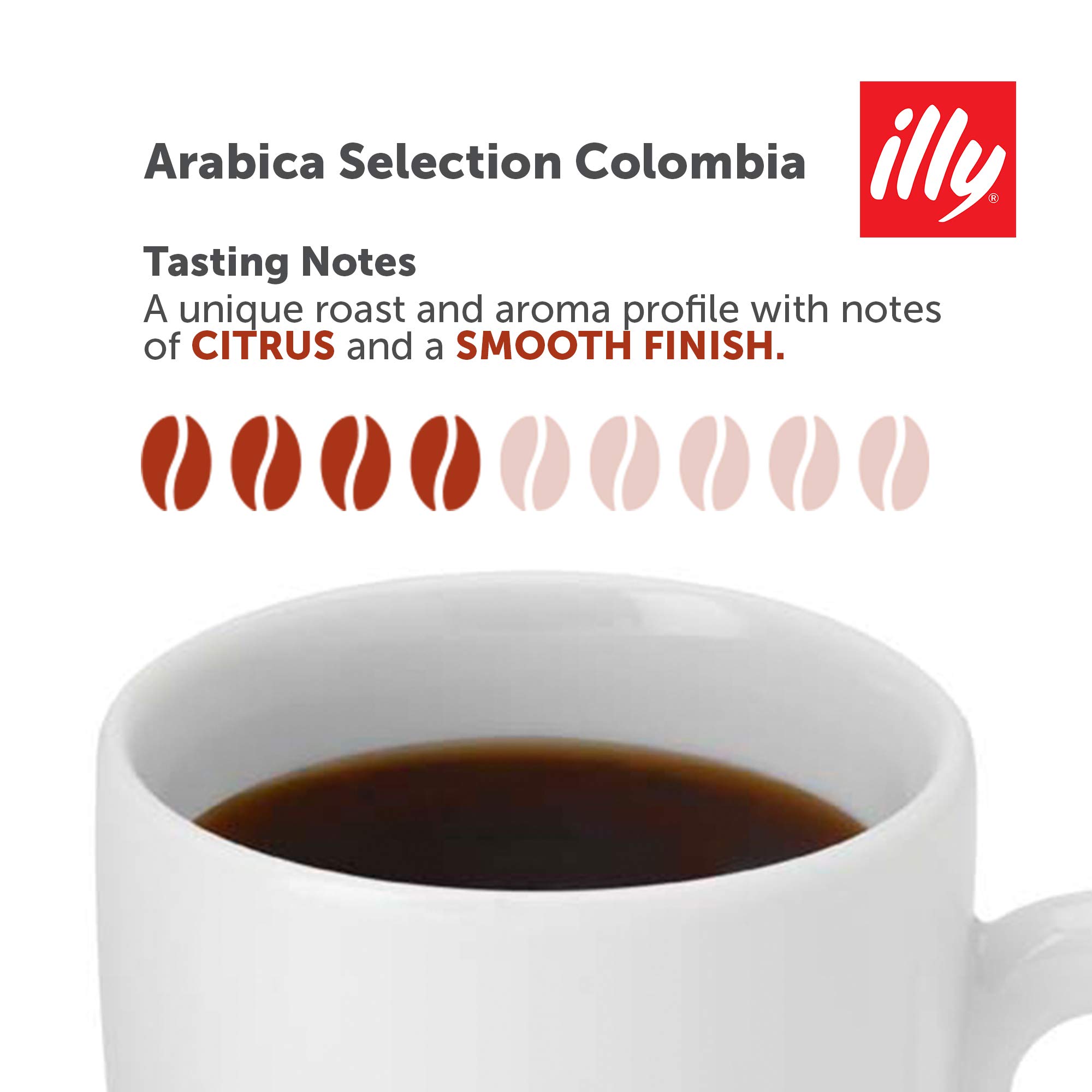 Cà phê hạt Illy Arabica Selection Colombia Beans coffee - 250G - Whole bean- Hương trái cây - 100% Arabica Colombia đã qua chọn lọc