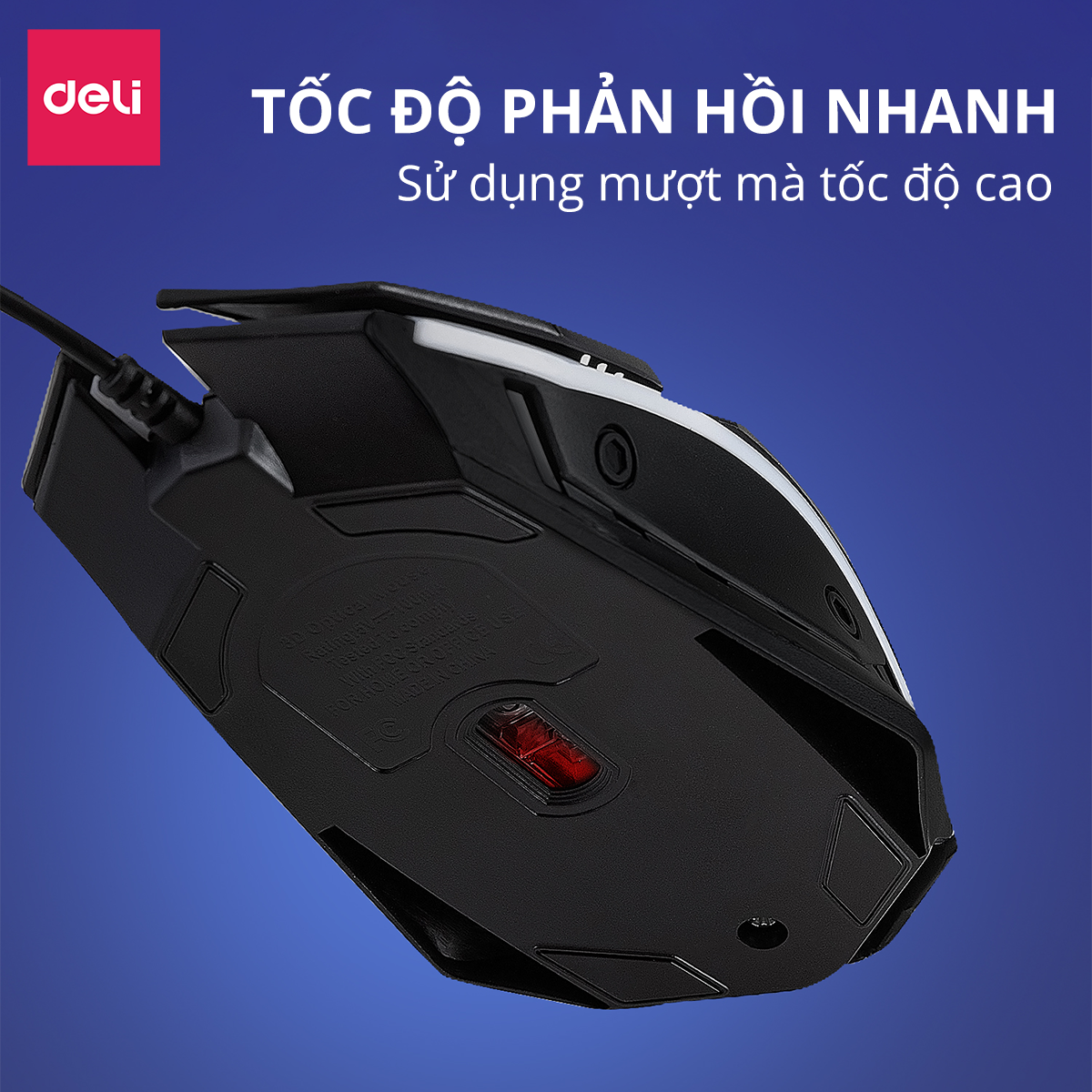 Chuột Gaming Có Dây Có Led VS786 Deli - Chuột Laptop Máy Tính RGB Đổi 7 Màu Liên Tục, Chuyên Dùng Cho Laptop, Máy Tính, Pc - Hàng Chính Hãng