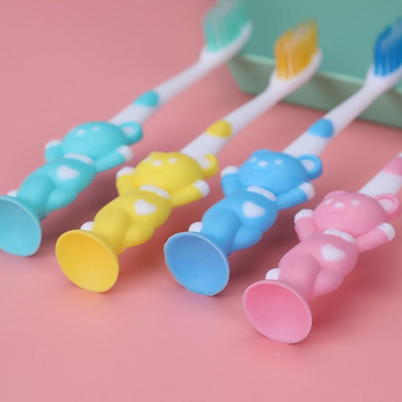Túi 4 bàn chải đánh răng trẻ em lông mềm Nhật bản