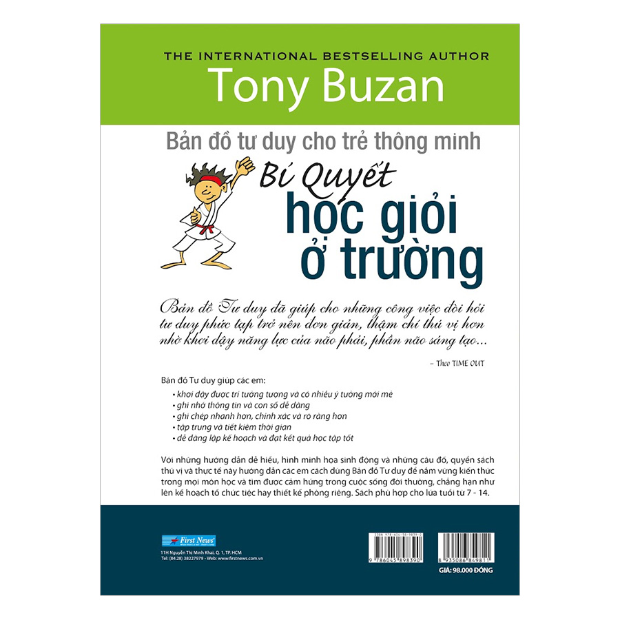 Hình ảnh Tony Buzan - Bí Quyết Học Giỏi Ở Trường (Tái Bản)