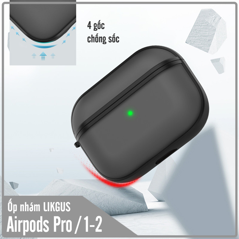 Case Likgus nhám viền màu cho Airpods Pro - Hàng Nhập Khẩu