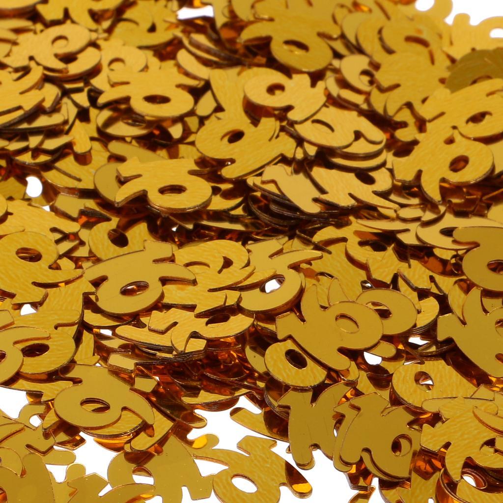 2X Table Confetti Age Birthday Party Wedding Anniversary Table Confetti Gold 16