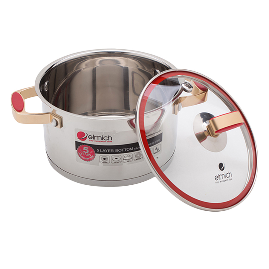 Nồi Inox 304 Red Velvet Elmich 2355267