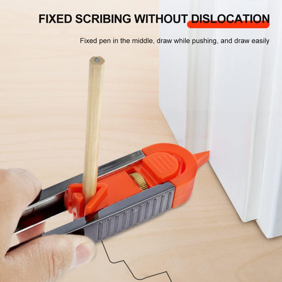Thước đo đường viền có khóa, Thước theo dõi biên dạng bằng bút chì, Thước đo sao chép đường viền để sao chép chính xác hình dạng không đều, Thước viền cho chế biến gỗ