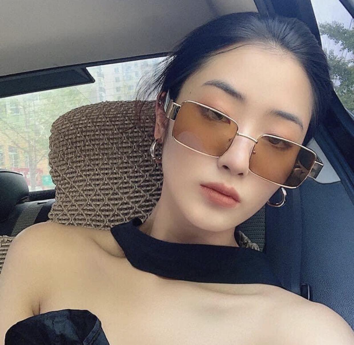 Kính râm thời trang nam nữ gọng nhựa bản dày ulzzang