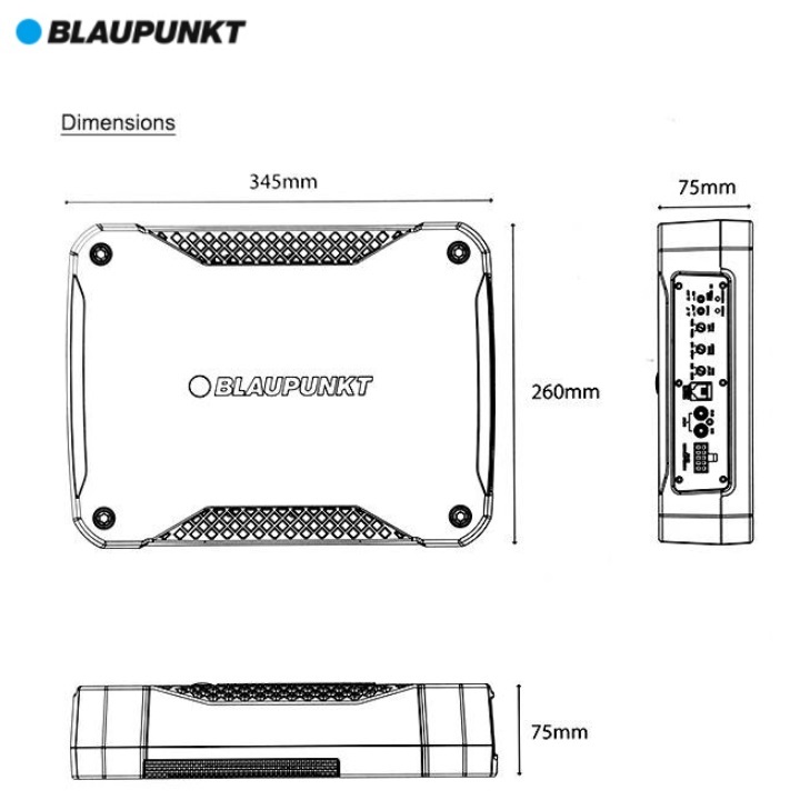 Loa sub siêu trầm đặt gầm ghế xe hơi, ô tô thương hiệu cao cấp Blaupunkt XLF180A - Hàng nhập khẩu