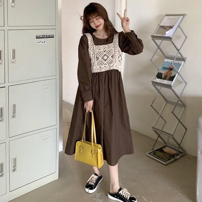 Áo 2 dây croptop lưới đi biển, mix váy áo
