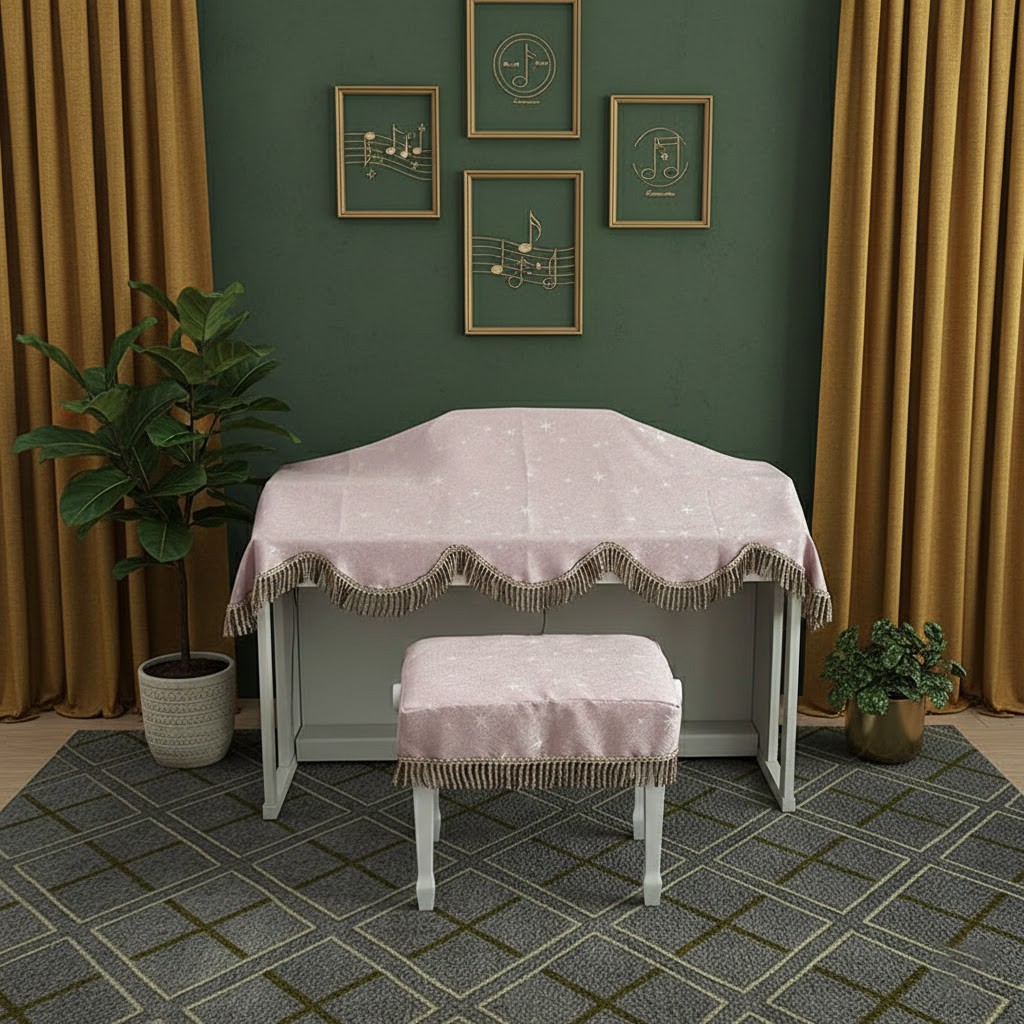 Khăn phủ đàn piano cơ đàn piano điện tử 88 phím sang trọng cổ điển trang trí giáng sinh noel năm mới Tết sinh nhật - Hàng chính hãng