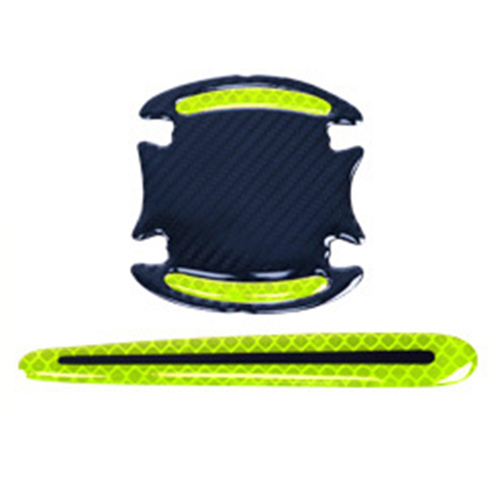 8 Pieces Universal Car Door Handle Scratch Protector Reflector Stickers