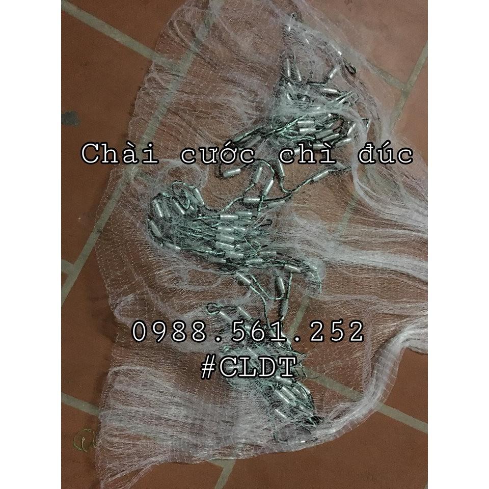 Chài cước chân chì đúc 3m - bung ra 6m, hàng chuẩn, tặng dây