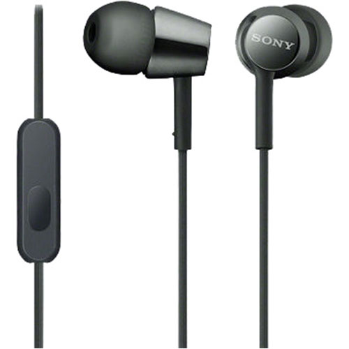 Tai nghe có dây Sony MDR EX155AP Đen - Hàng Chính Hãng