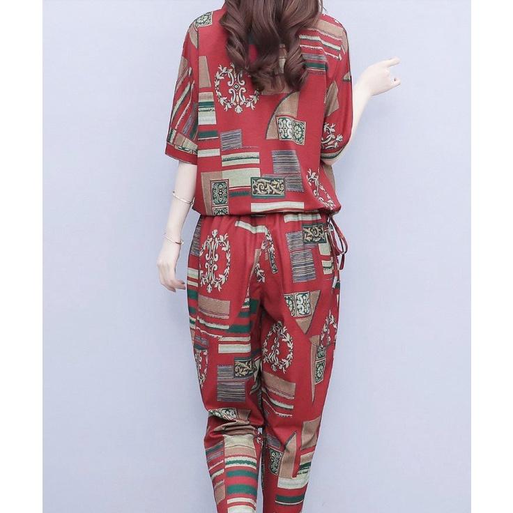 Set Bộ Đồ Nữ Trung Niên Chất Đũi Mềm Mát Sang Trọng cho phái đẹp giá rẻ