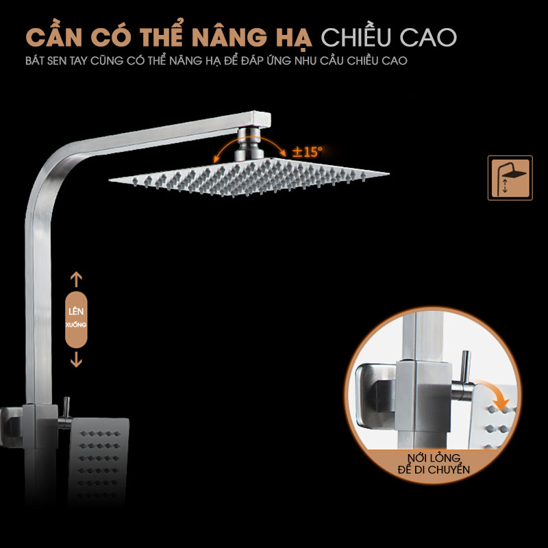 Sen cây phòng tắm inox 