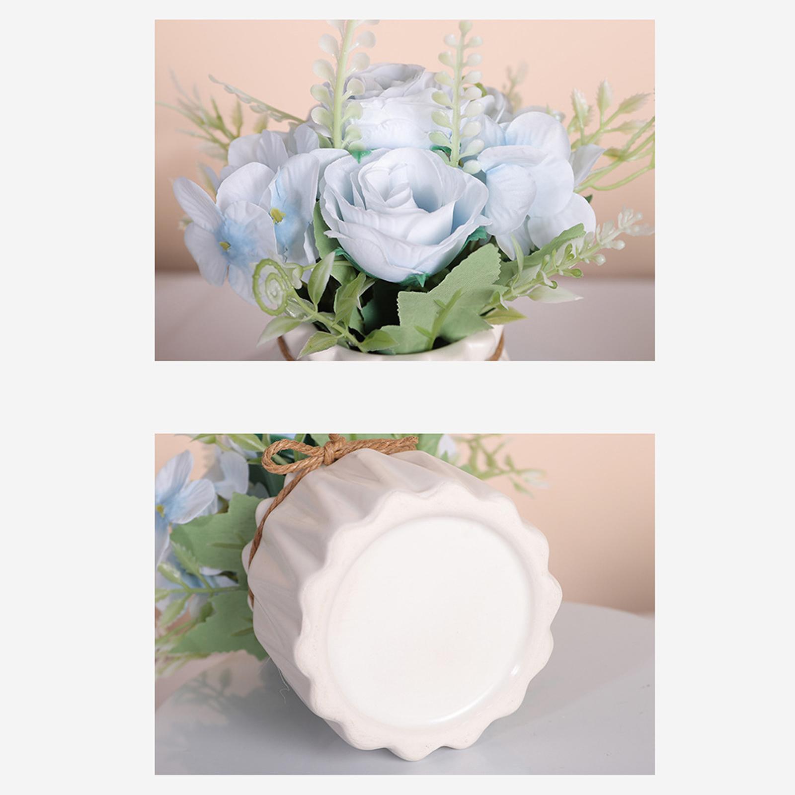 Artificial Flowers Hydrangea Flower Bonsai for Garden Decoration