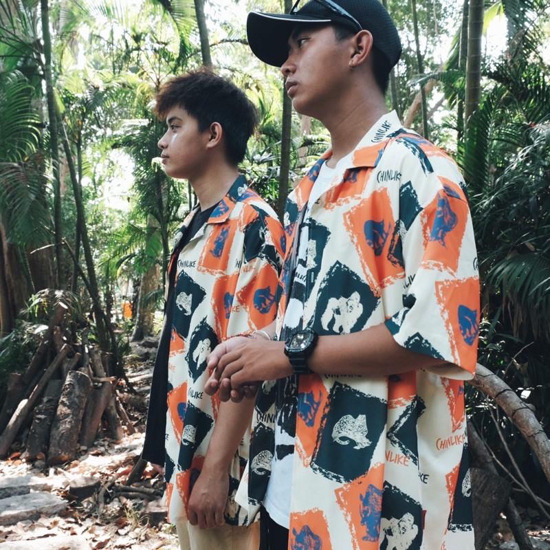 Wild Animals Shirt-Áo sơmi Hè tay lỡ