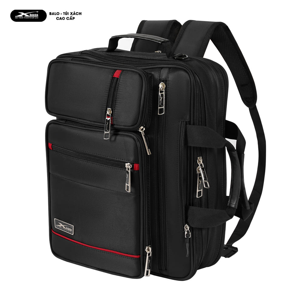 Cặp Đa Năng Cao Cấp Xbags Pride Màu Đen, Đựng Được Laptop 17 Inch, Nhiều Ngăn Dung Tích Lớn, Chống Nước, Hiện Đại Đẳng Cấp XB4102!