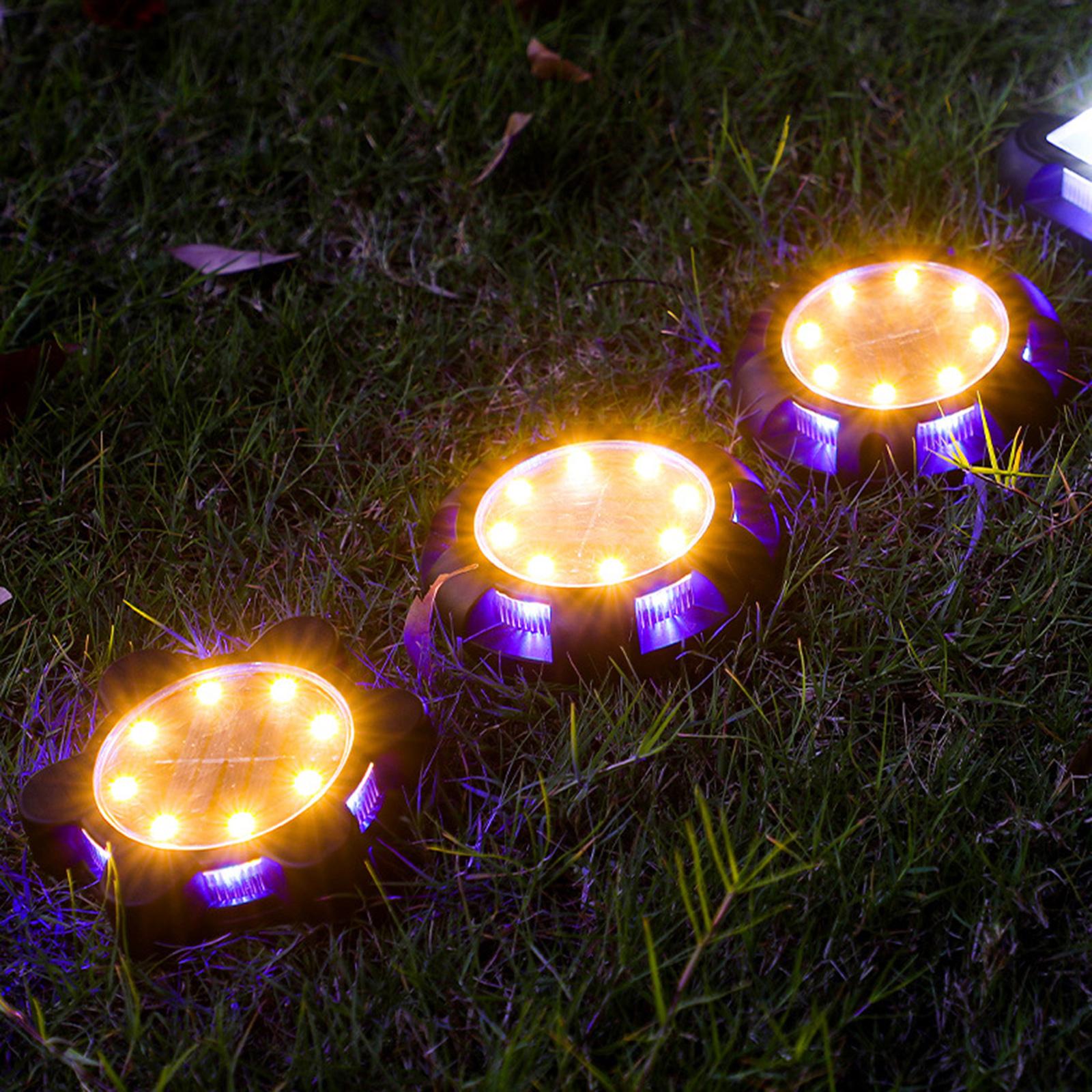 LED Solar Ground Lights Buried Lights Pathway Yard Lawn Lamp