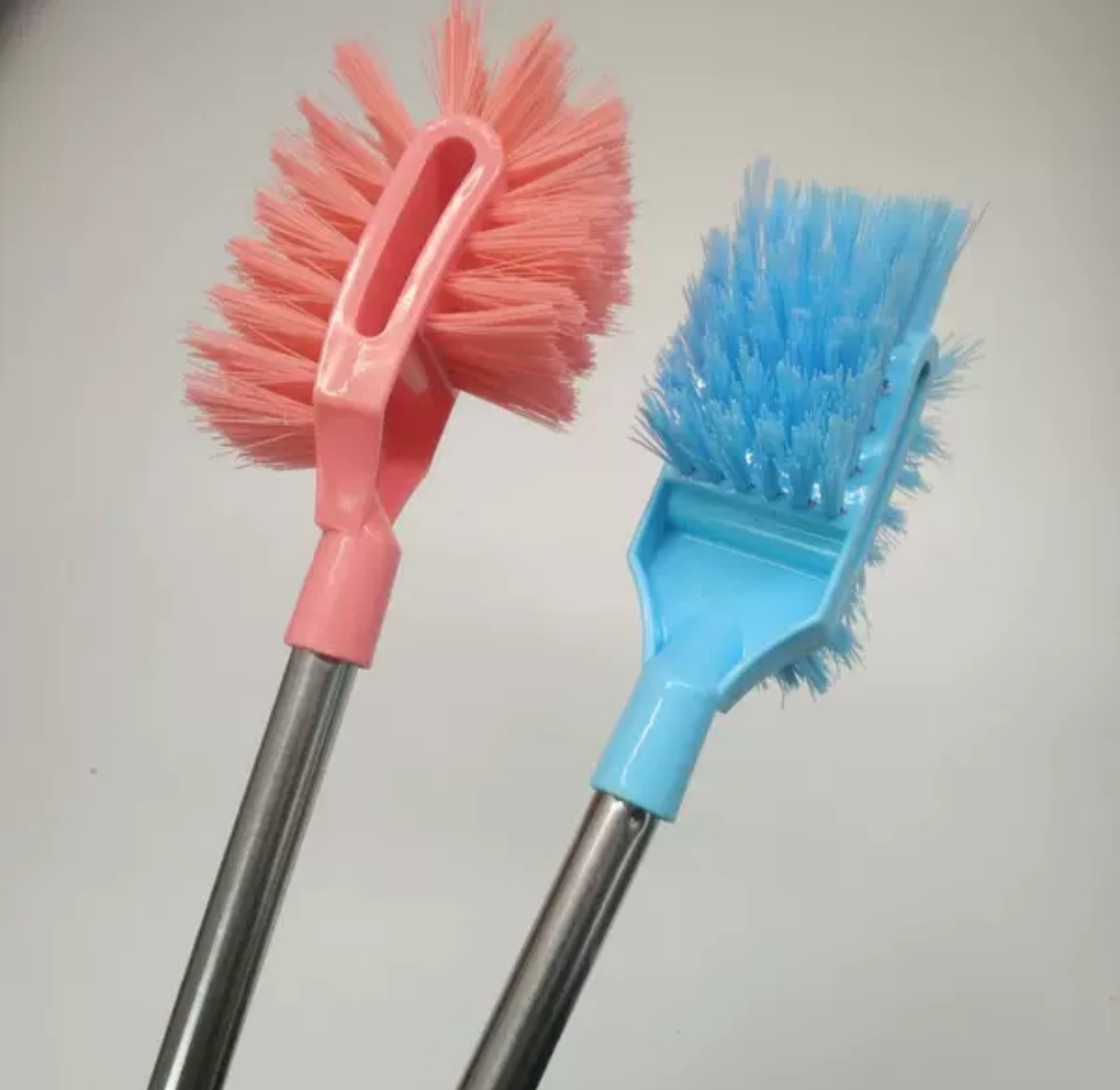 Chổi Cọ Toilet, Nhà Vệ Sinh Hai Đầu Tiện Lợi Tặng 1 Miếng Dán Tường To