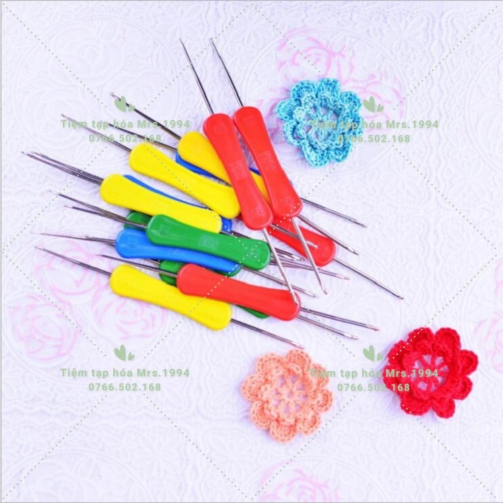 KIM MÓC CÁN NHỰA 2 ĐẦU - DỤNG CỤ MÓC LEN - KHÂU MÓC ĐÁNH DẤU