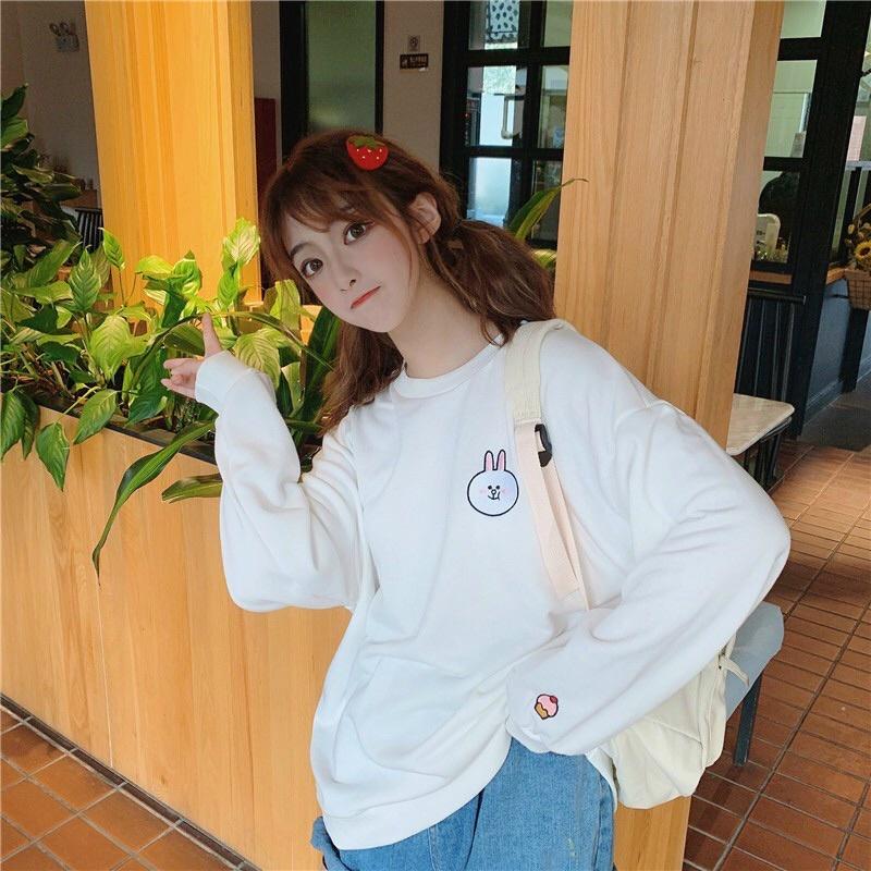 Áo Sweater Thỏ phong cách Ulzzang Hàn Quốc Áo thun dài tay phong cách cá tính CoolZ C009