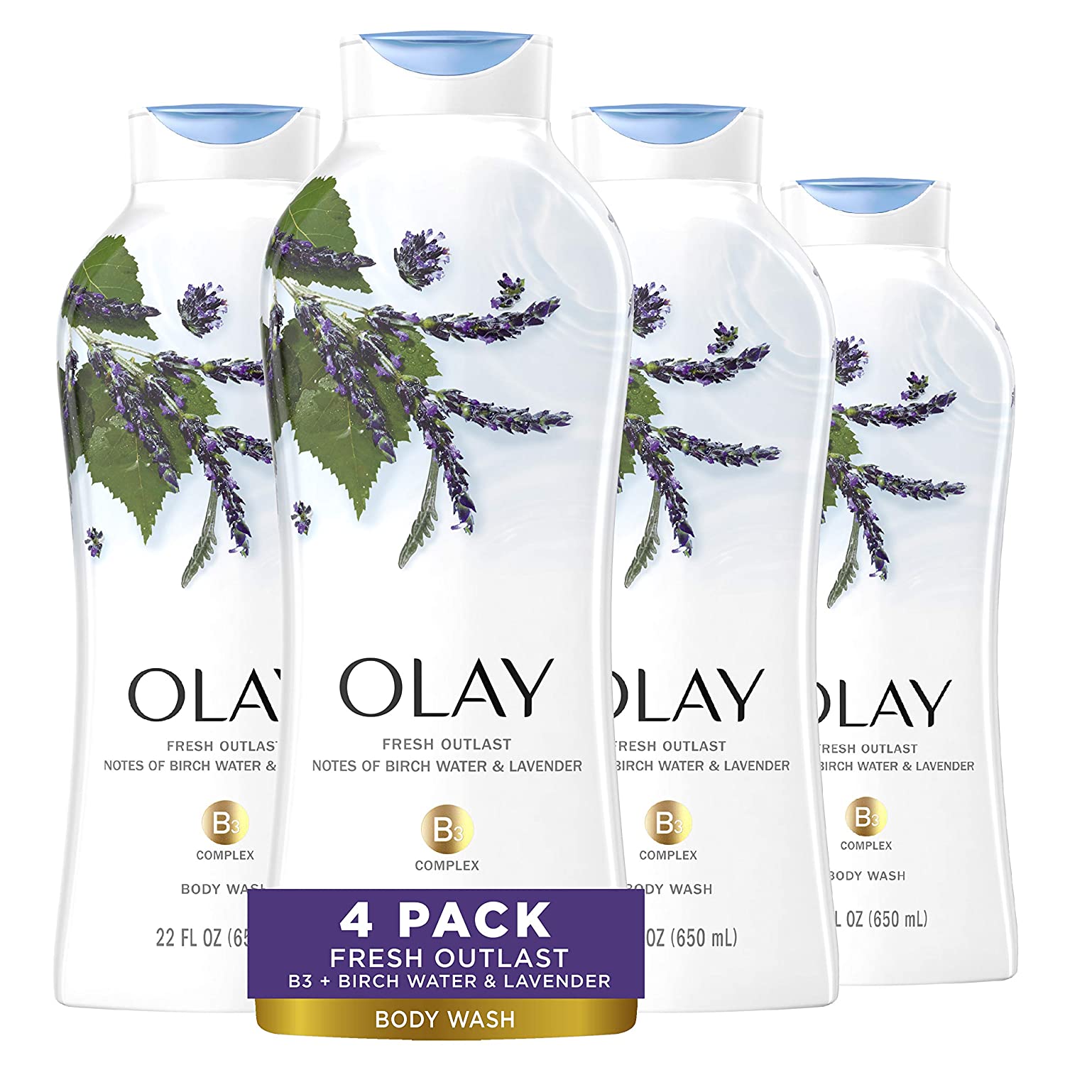 Sữa tắm Olay Fresh Outlast Purifying Birch Water & Lavender Body Wash 887ml