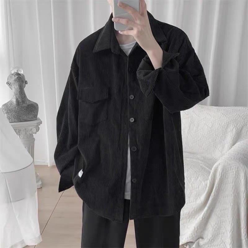 Áo Sơmi nhung Tăm vintage 4 Màu Zozo_Unisex