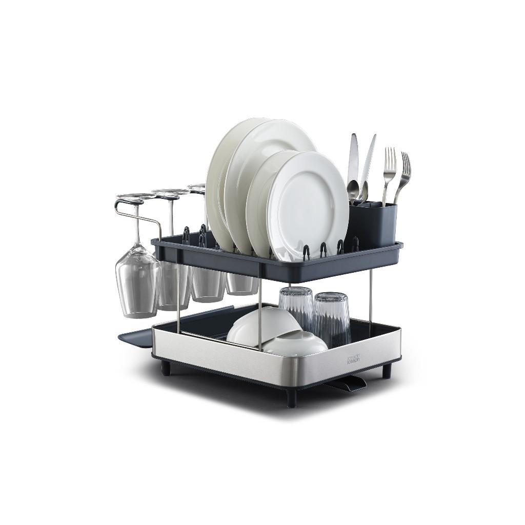 Kệ úp chén bát 2 tầng Josseph Joseph Excel Steel (Grey) - 004786