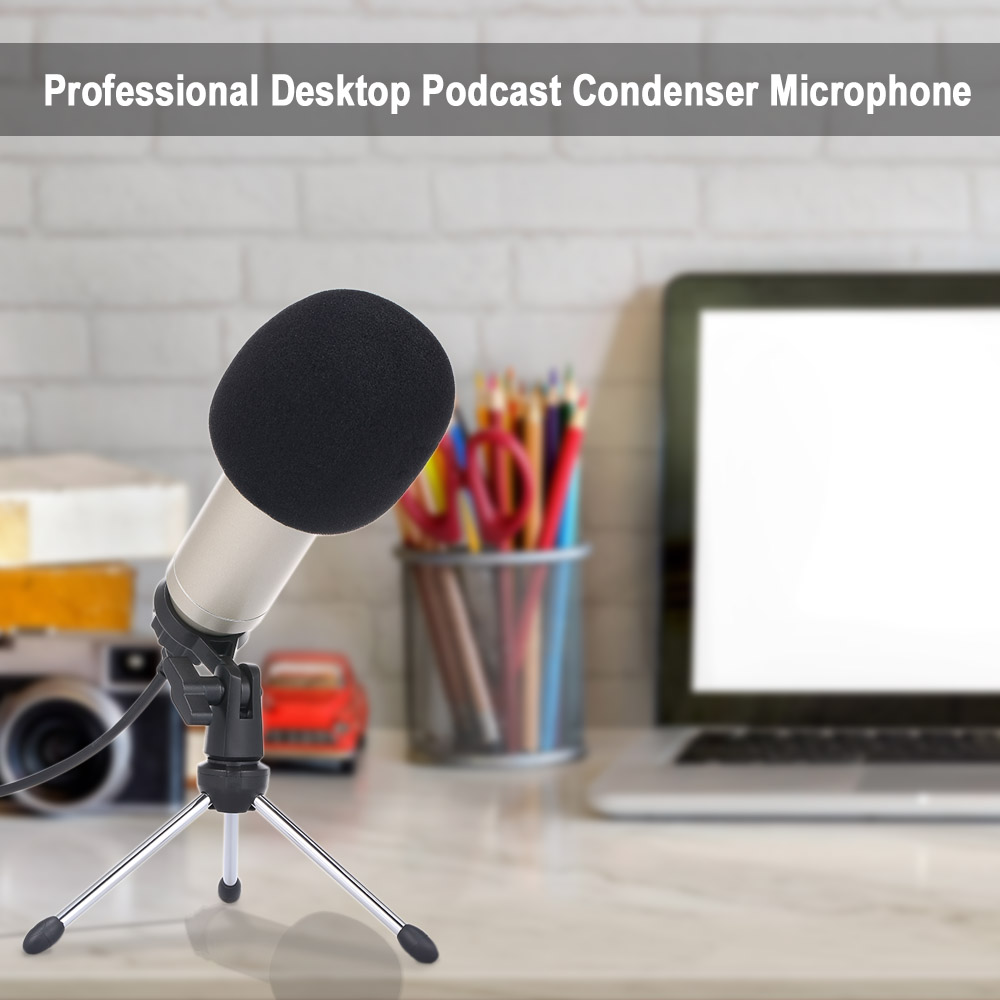 Micrô Ngưng Tụ Để Bàn BM830 USB PoDCast Với Chân Đế Gấp Cho PC Điện Thoại Karaoke