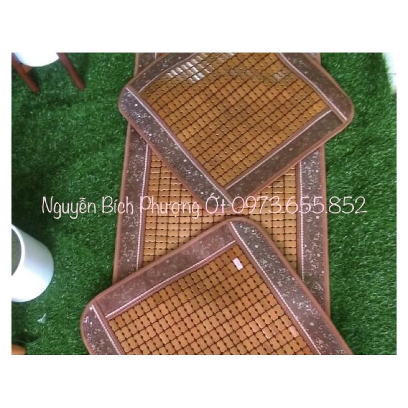 Thảm trúc hạt trải ghế cho mùa hè oi nóng