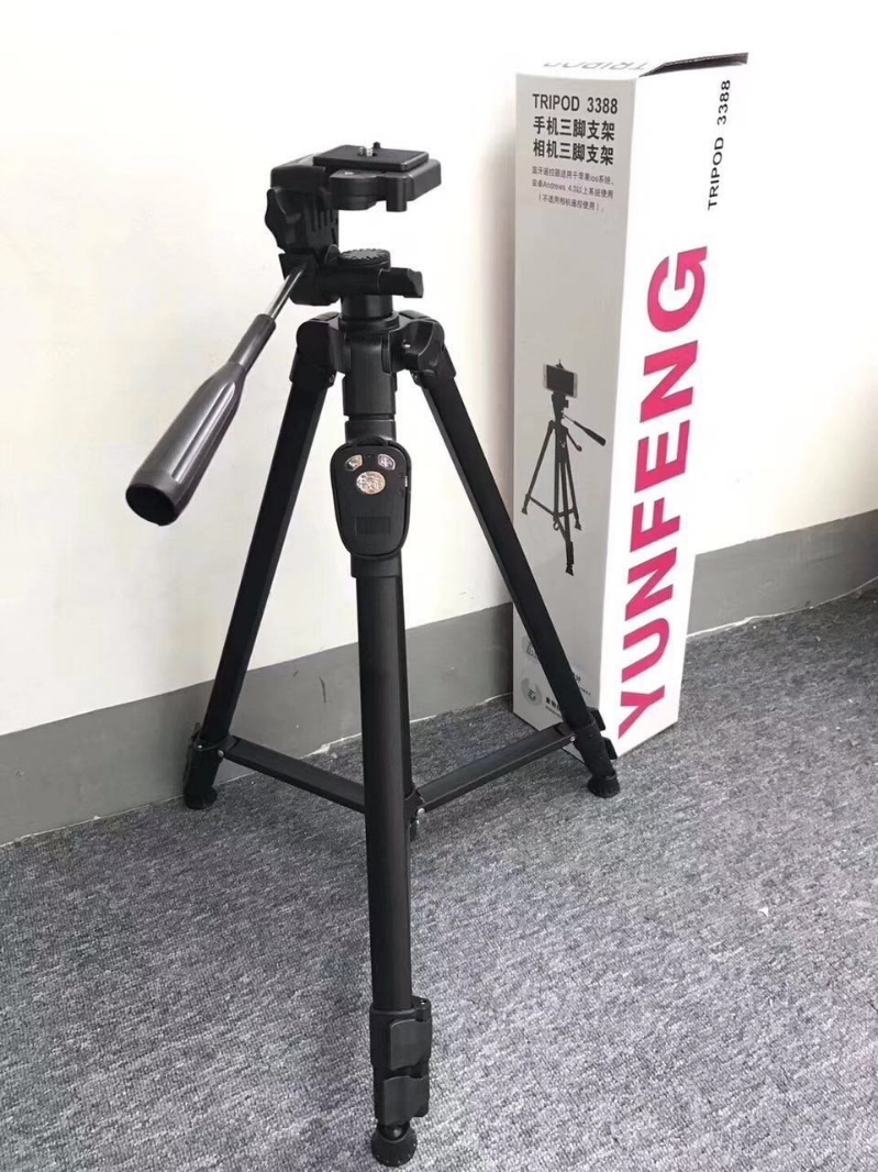 Giá đỡ điện thoại 3 chân Tripod 3388 H2Pro đa năng, giá đỡ 3 chân cho điện thoại có điều khiển từ xa, cao 1.4m