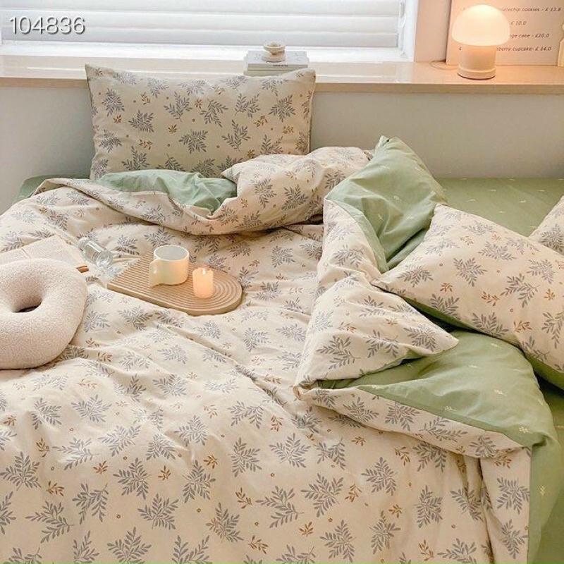 Set Cotton Living 100%cotton Hàng Nhập Khẩu Cao Cấp 4 Món Hoa Vintage