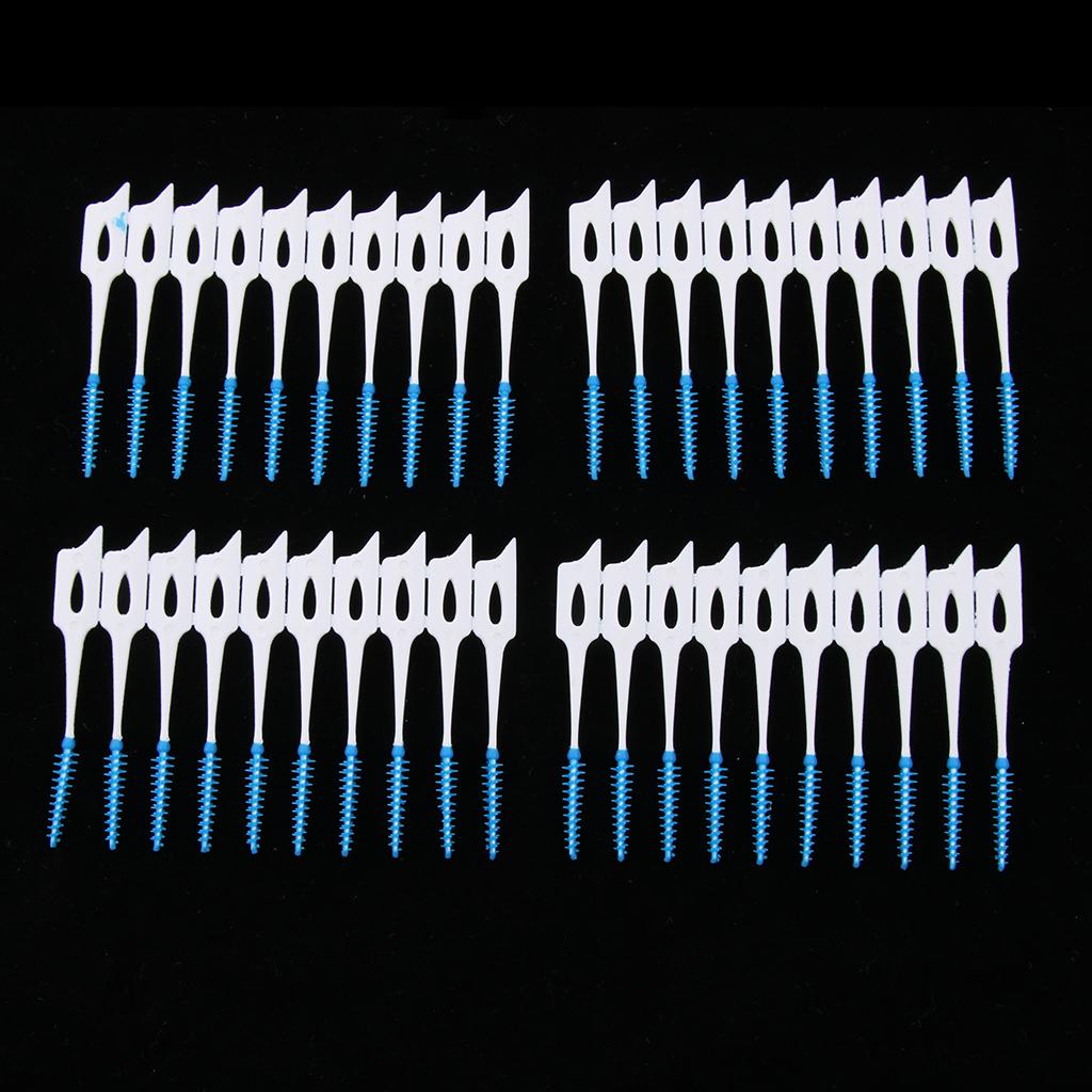 40x Silicone Interdental Tăm Nha Khoa Xỉa Răng Bàn Chải Sạch Chăm Sóc Răng Miệng