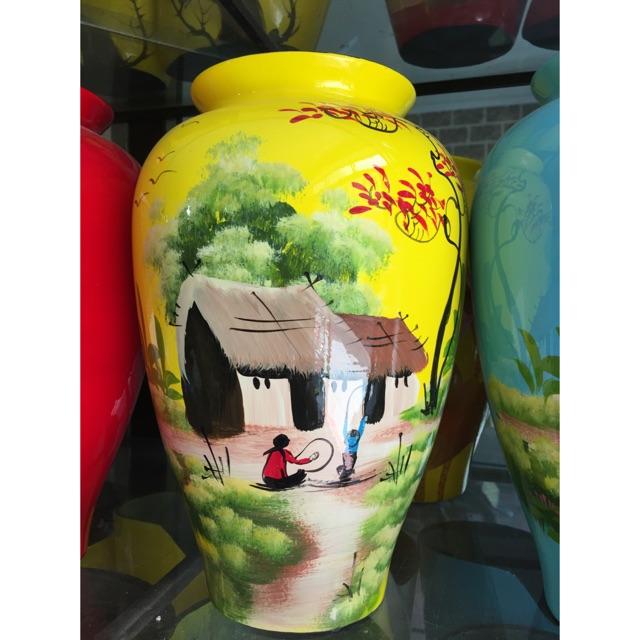 Vò sơn mài vẽ hoạ tiết