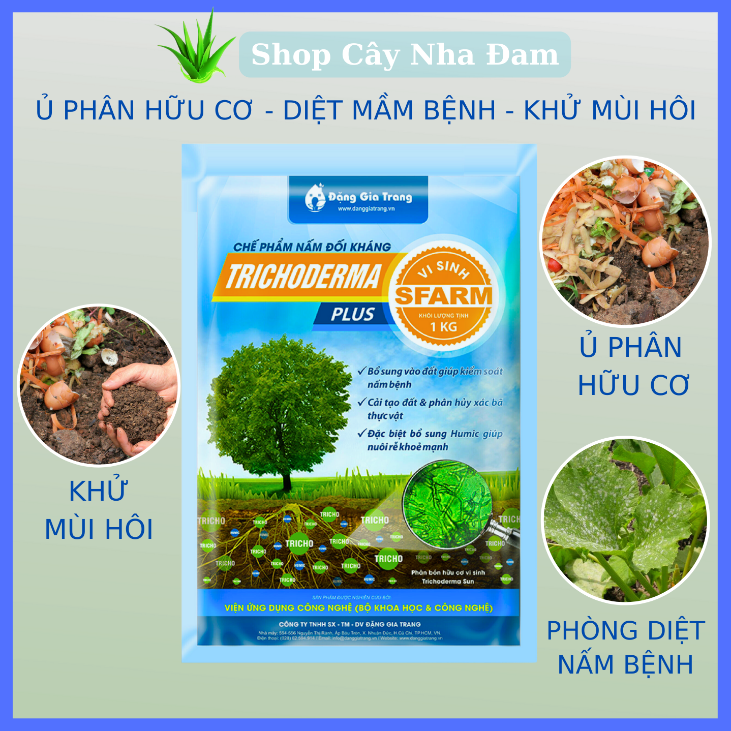 Chế Phẩm TRICHODERMA Plus Cao Cấp Chuyên Ủ Phân Hữu Cơ Cho Mọi Cây Trồng