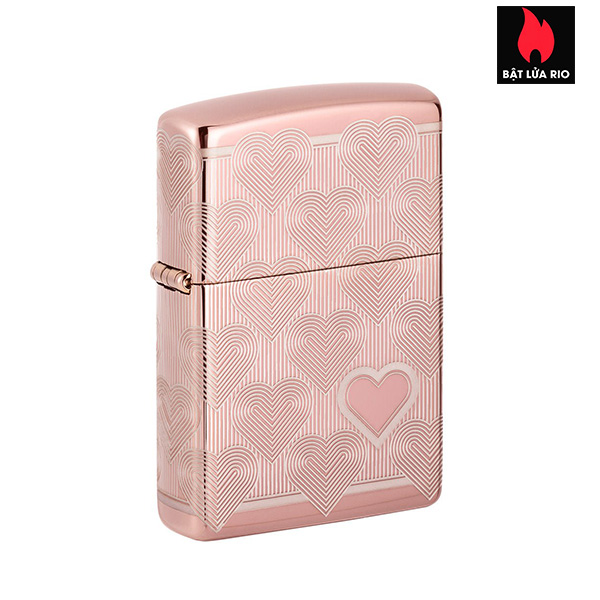 Bật Lửa Zippo Zippo 49811 – Zippo Heart Design High Polish Rose Gold