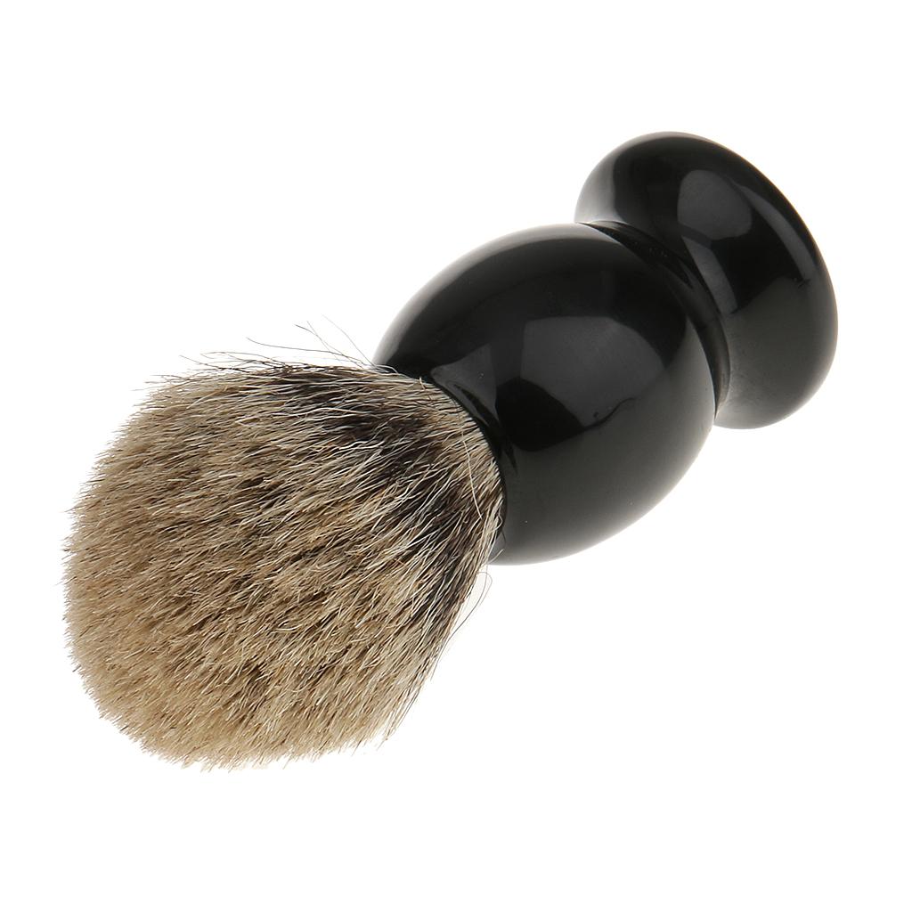 Pro Soft Men Facial Cleaning Hair Shaving Set Brush with Soap Mug Bowl Cup for Safety Shave Travel Kit, Father Gift