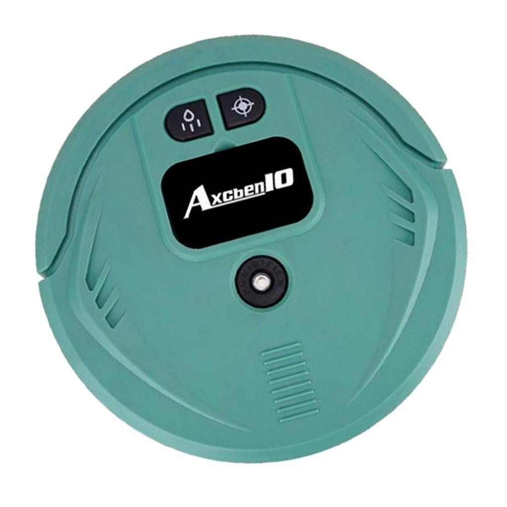 USB Rechargeable Robot Vacuum Cleaner Floor Duster With UV Lamp - Green