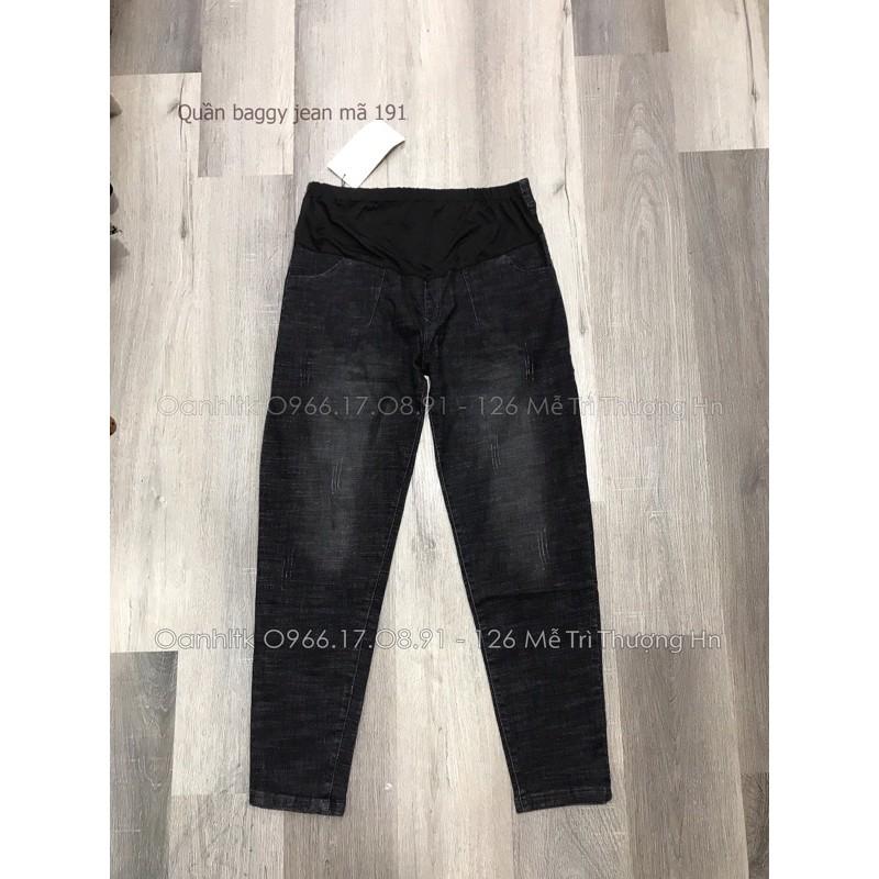 Quần Bầu Baggy Jean Chất Đẹp Siêu Trẻ Trung Mã 191 - ĐEn +XANH NHẠT