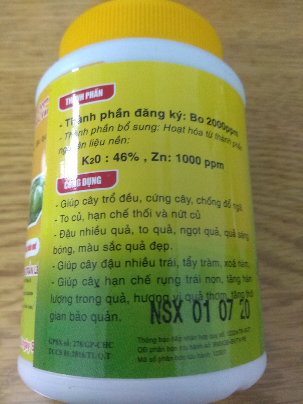 Phân bón vi lương siêu kali - chai 500 gram bomax