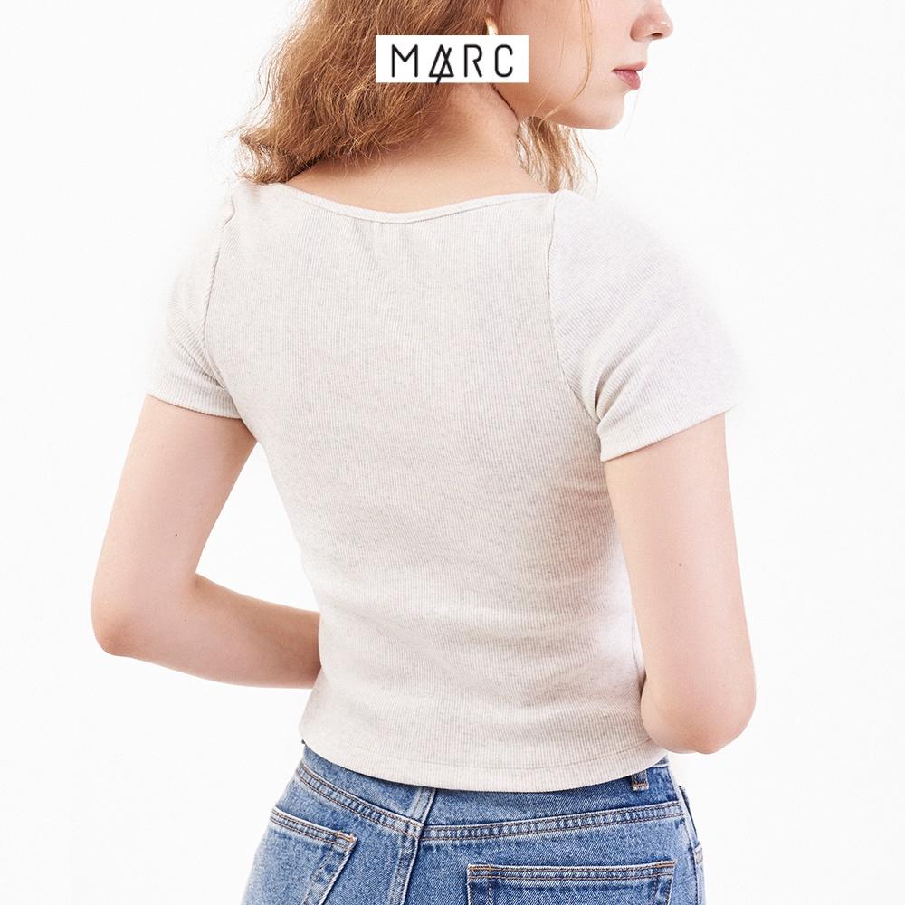 Áo thun nữ MARC FASHION crop cổ vuông tay ngắn FALH061922