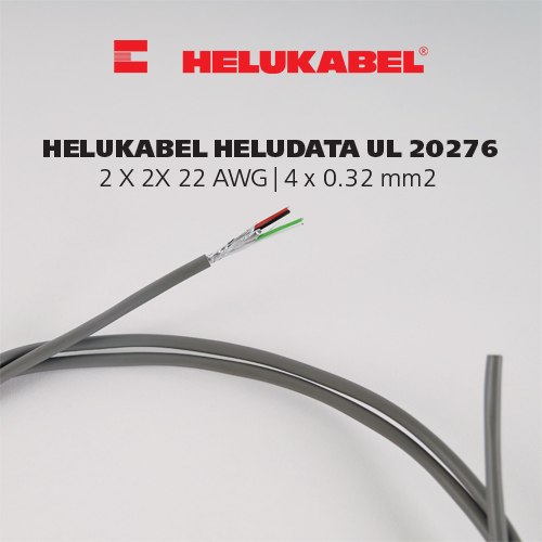 Dây cáp dữ liệu HELUDATA UL 20276 | 2 X 2 X 22 AWG | 4 x 0.32 mm²