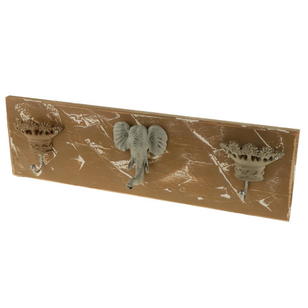 Wall Mount Coat Hooks, Coat Hooks 3 Hooks Wooden For Coat Robe Hat Hooks