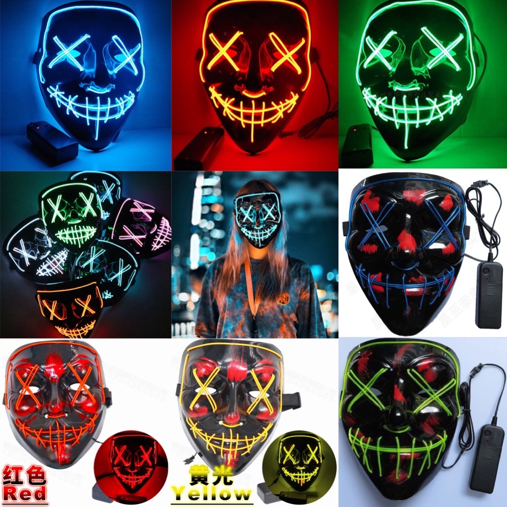 Hình ảnh Mặt nạ  đèn led hoá trang cosplay/ mặt nạ đèn led 