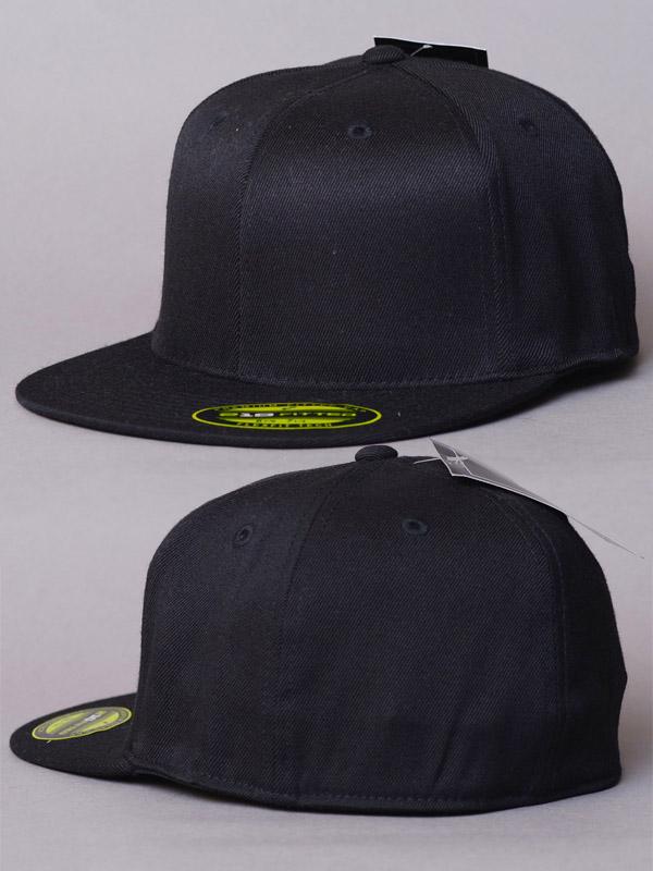 Mũ Nón Snapback Bít Đuôi Trơn Flexfit Premium 210 Fitted - Đen